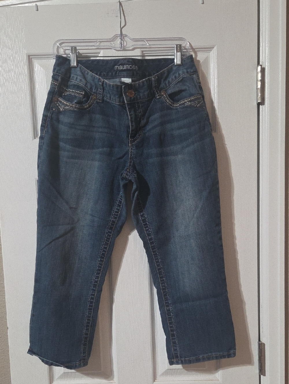 Maurices Dark Blue Cropped Denim Jeans